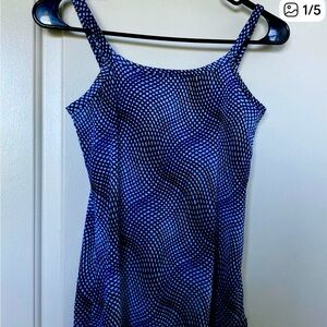Bybb blue tank top with built in bra